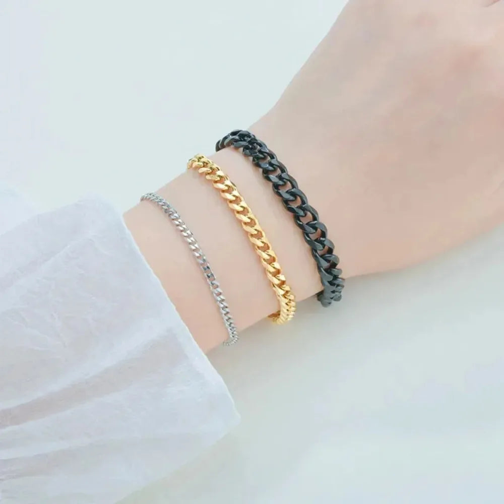 3_Bracelet_gourmette_chaine_argent_or_et_noir