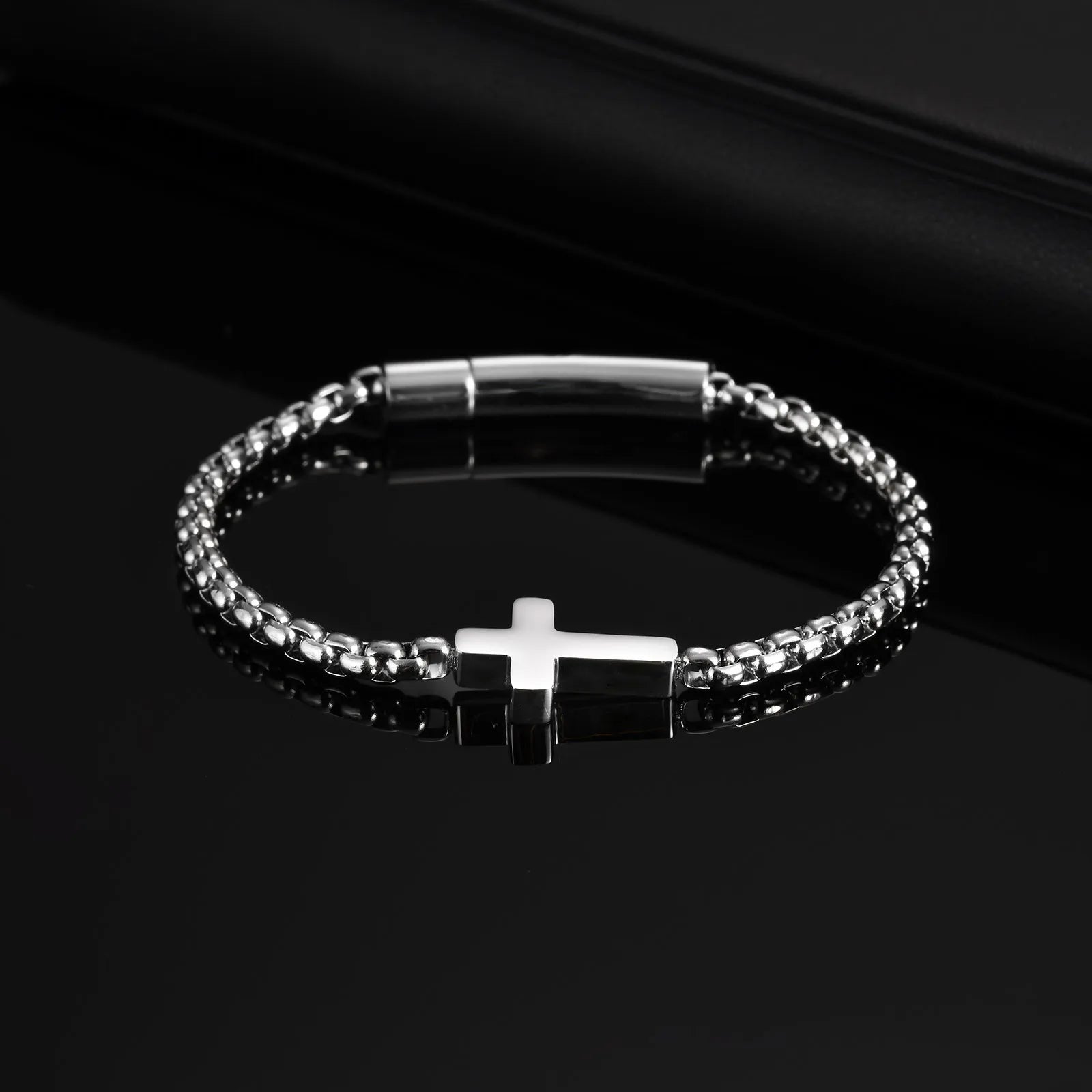 Bracelet_argent_homme_croix_maille_1