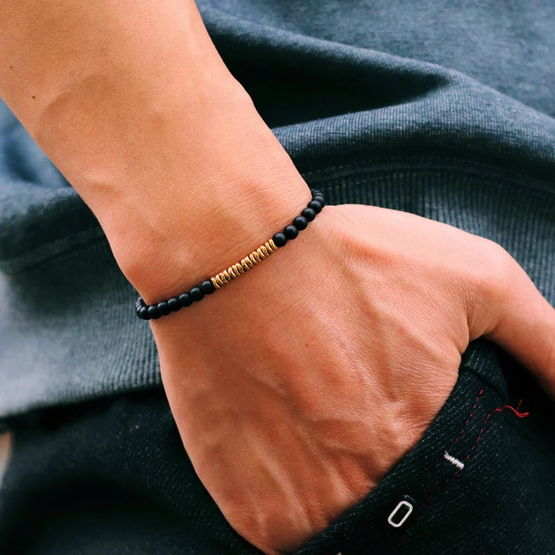 Bracelet_homme_perle_noir_or