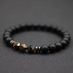 Bracelet homme pierre noir 
