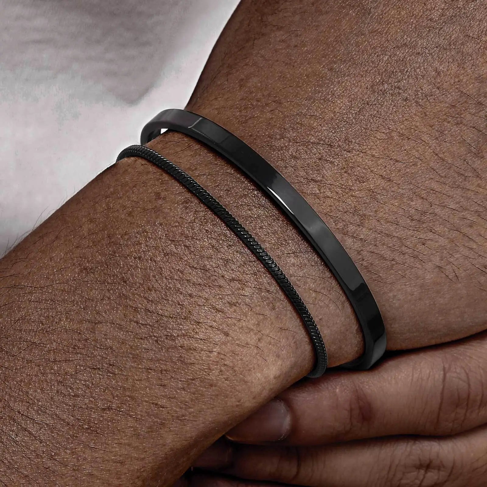 Bracelet_noir_homme_double