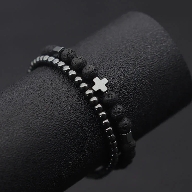 Bracelet_perle_argent_noir_style