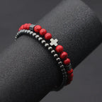 Bracelet_perle_argent_rouge_style