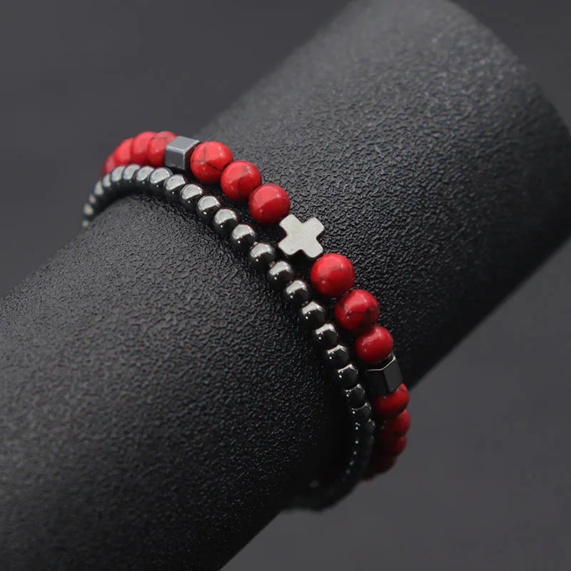 Bracelet_perle_argent_rouge_style