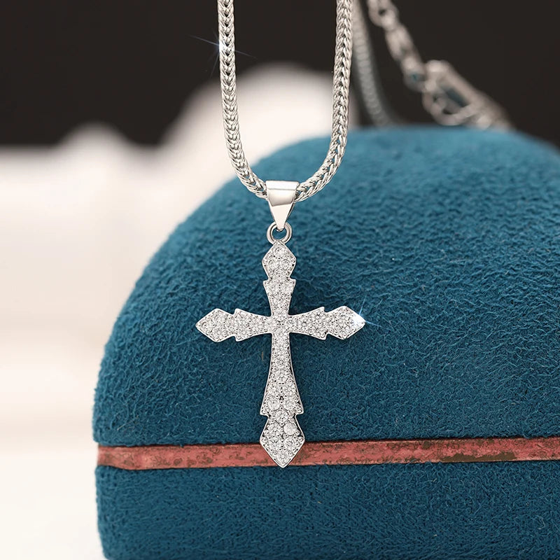 Collier_argent_diamant_croix_femme