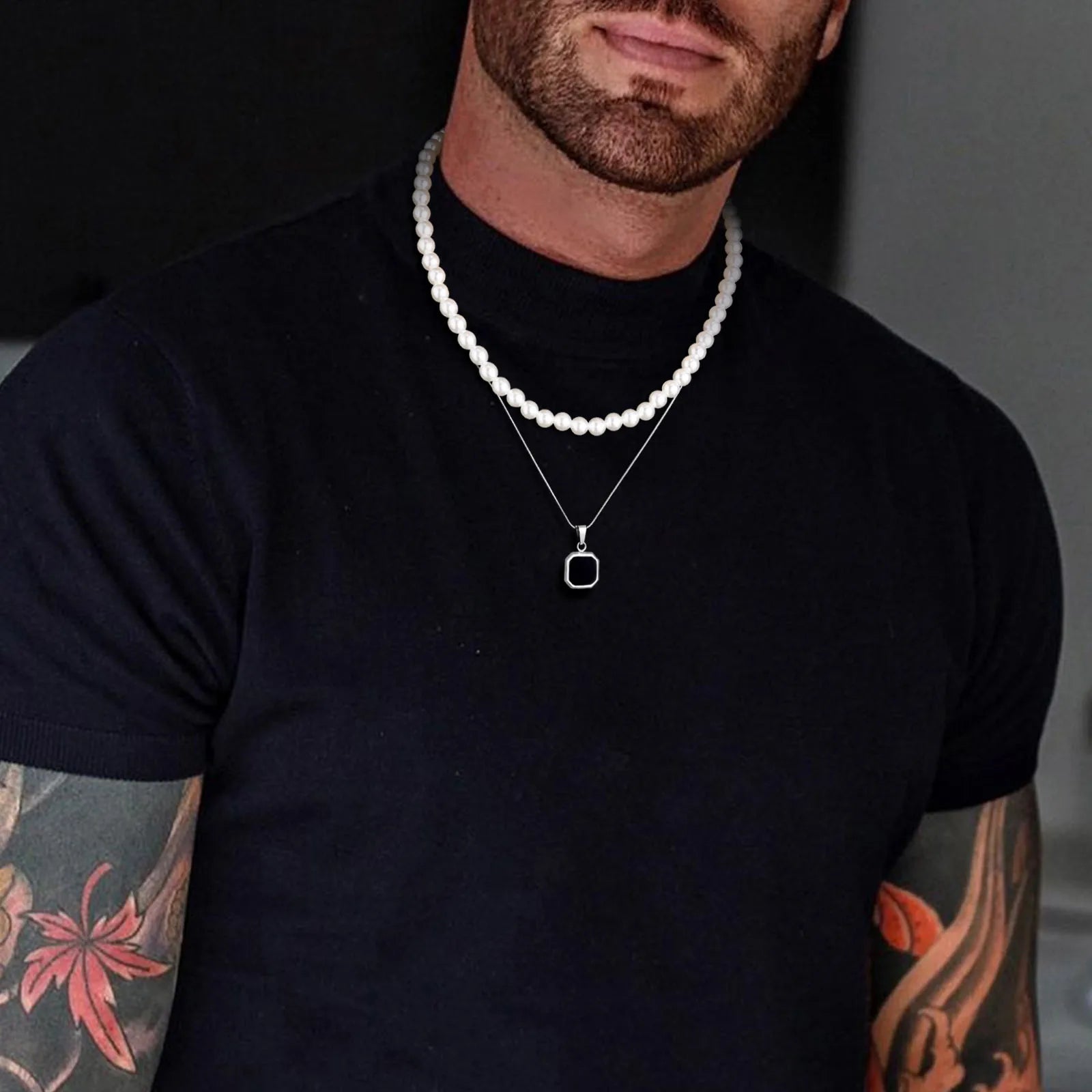 Collier_argent_et_perle_homme_2