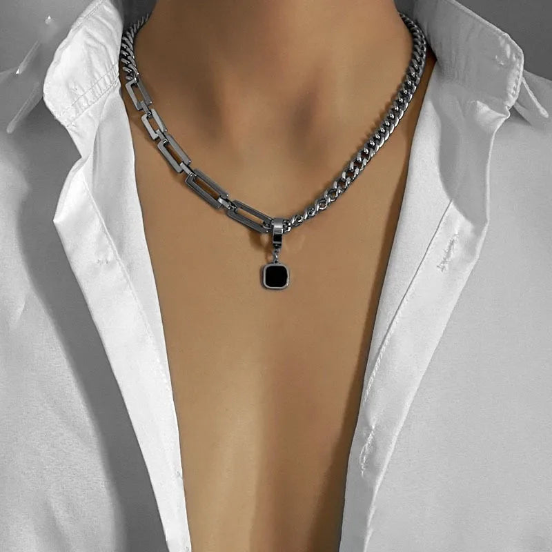 Collier_homme_argent_noir_3