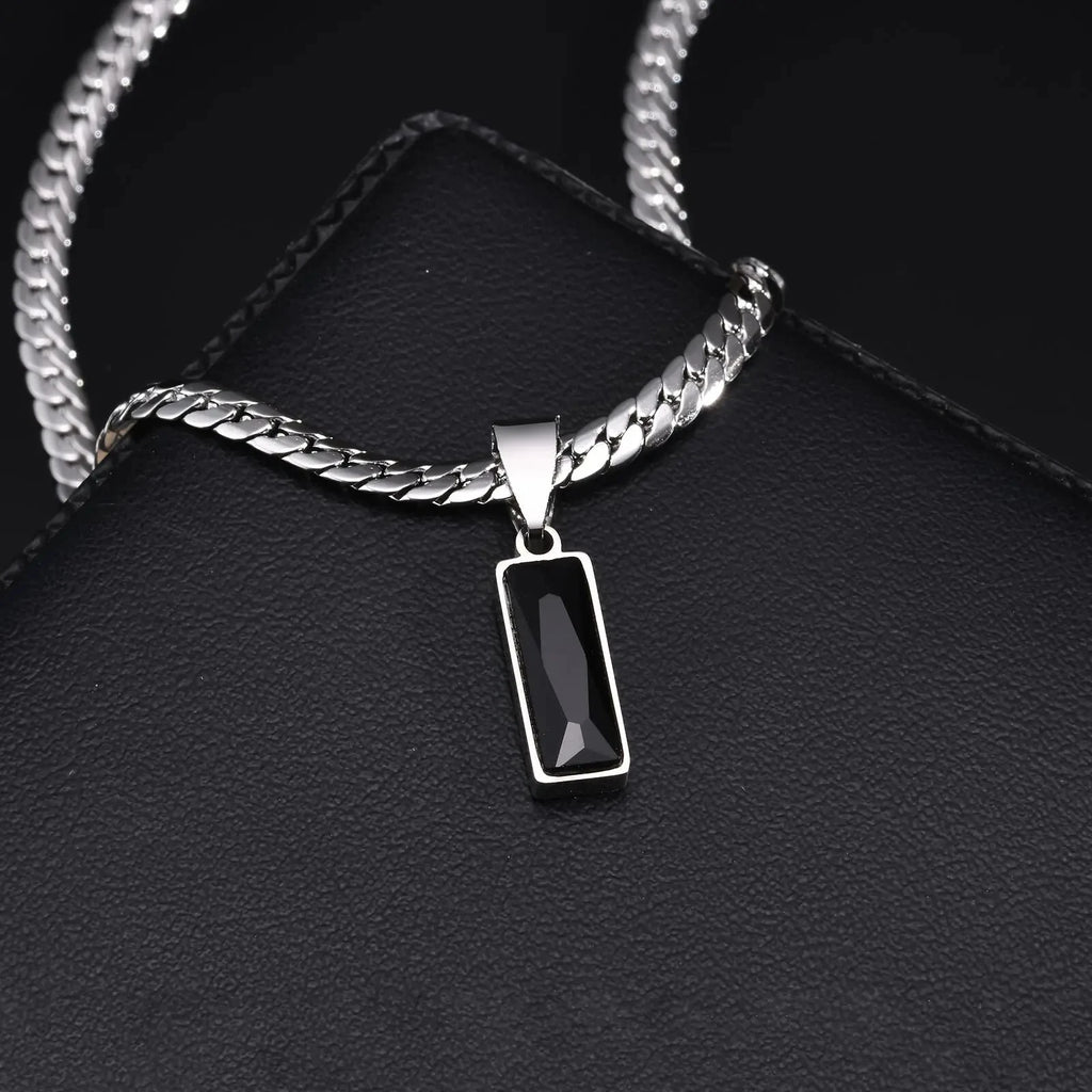 Collier_homme_argent_pendentif_noir_carr