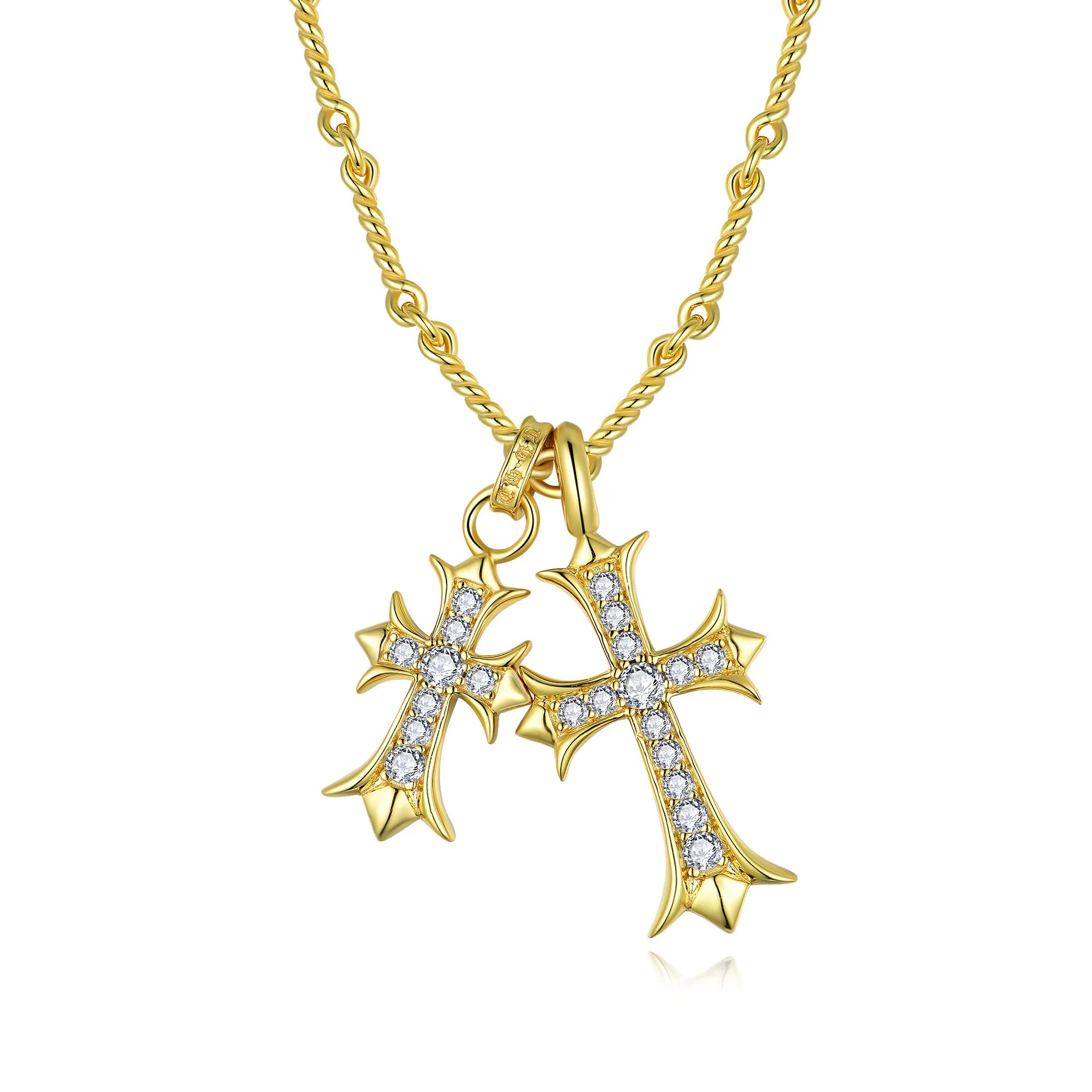 Collier_or_blanc_jaune_croix_pendentif_3