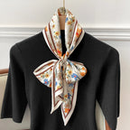 FOULARD FLEURIS FEMME BEIGE