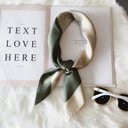 Foulard femme en satin vert