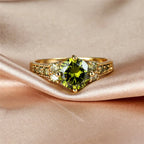bague femme OR ET PIERRE VERTES