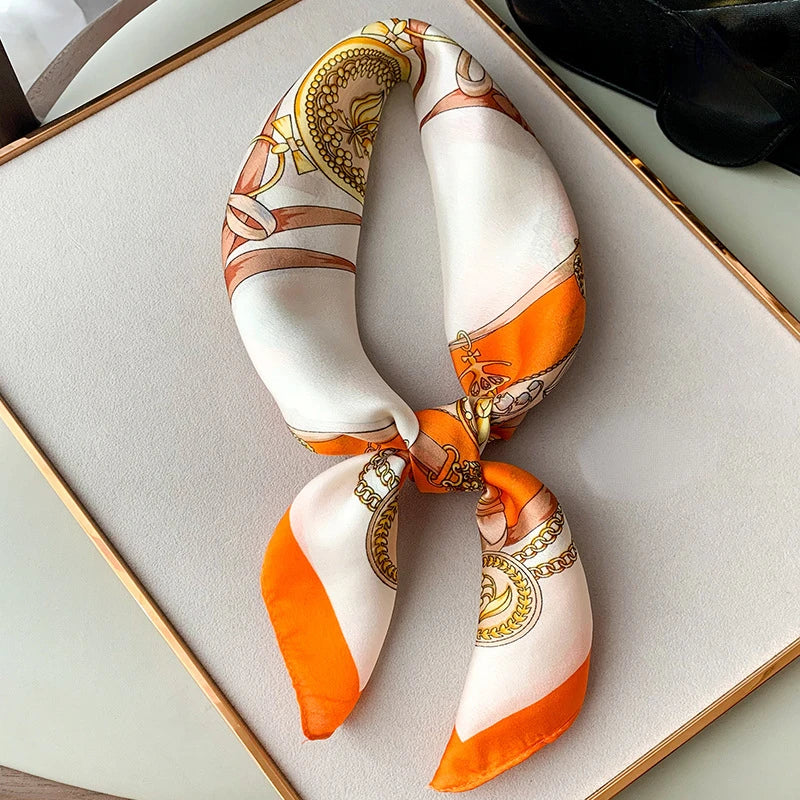 FOULARD ORANGE LARGE noué