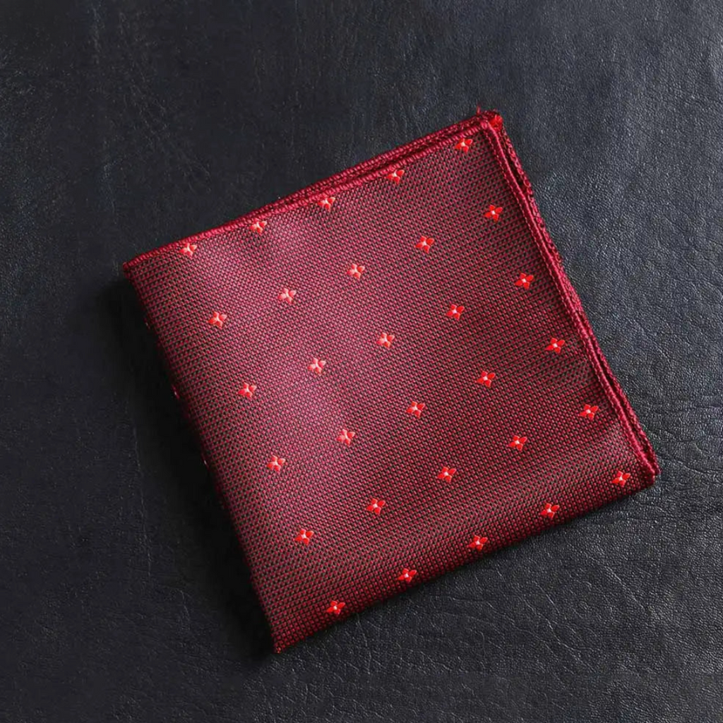 mouchoir de poche homme rouge